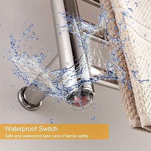 Stainless Steel Electric Heated Towel Rail - 7 Bar Wall-Mounted Towel Warmer and Drying Rack Efficient Heated Towel Rack for Spa-Like Comfort Perfect for Bathrooms.