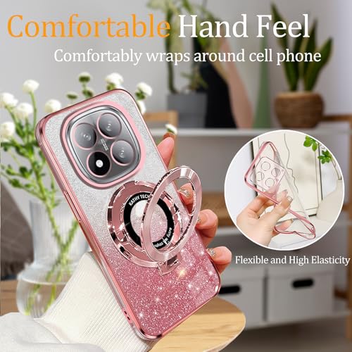 Coque pour Redmi Note 14 Pro 4G transparente pailletée style chic - 4