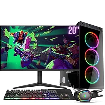 Computador Gamer Completo RGB Intel Core i5 8GB SSD 512GB Kit Gamer com Headset Monitor 20" Windows 10 3green Premium