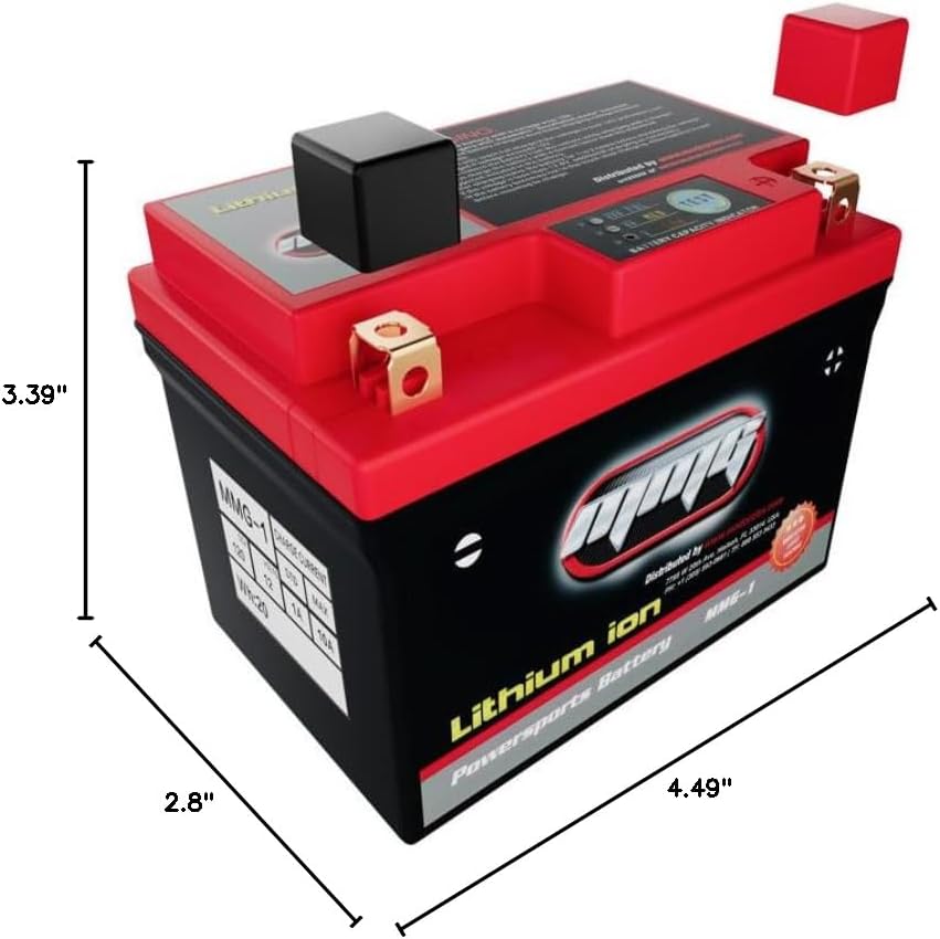 MMG Lithium Motorcycle Battery YTZ5S Replacement for Honda Grom MSX125 and Kawasaki Z125 (MMG1)