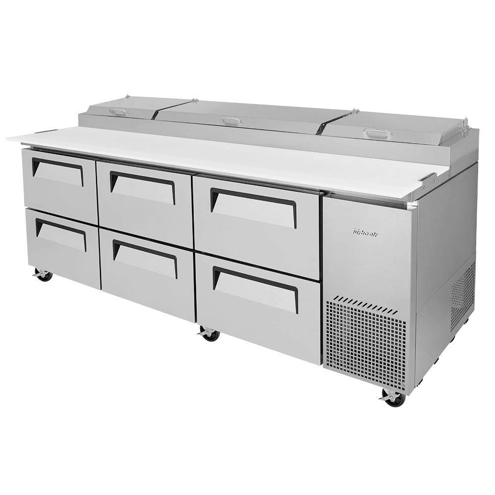93in Commercial Pizza Prep Table 12 Pans w/ 6 Cooler Drawers