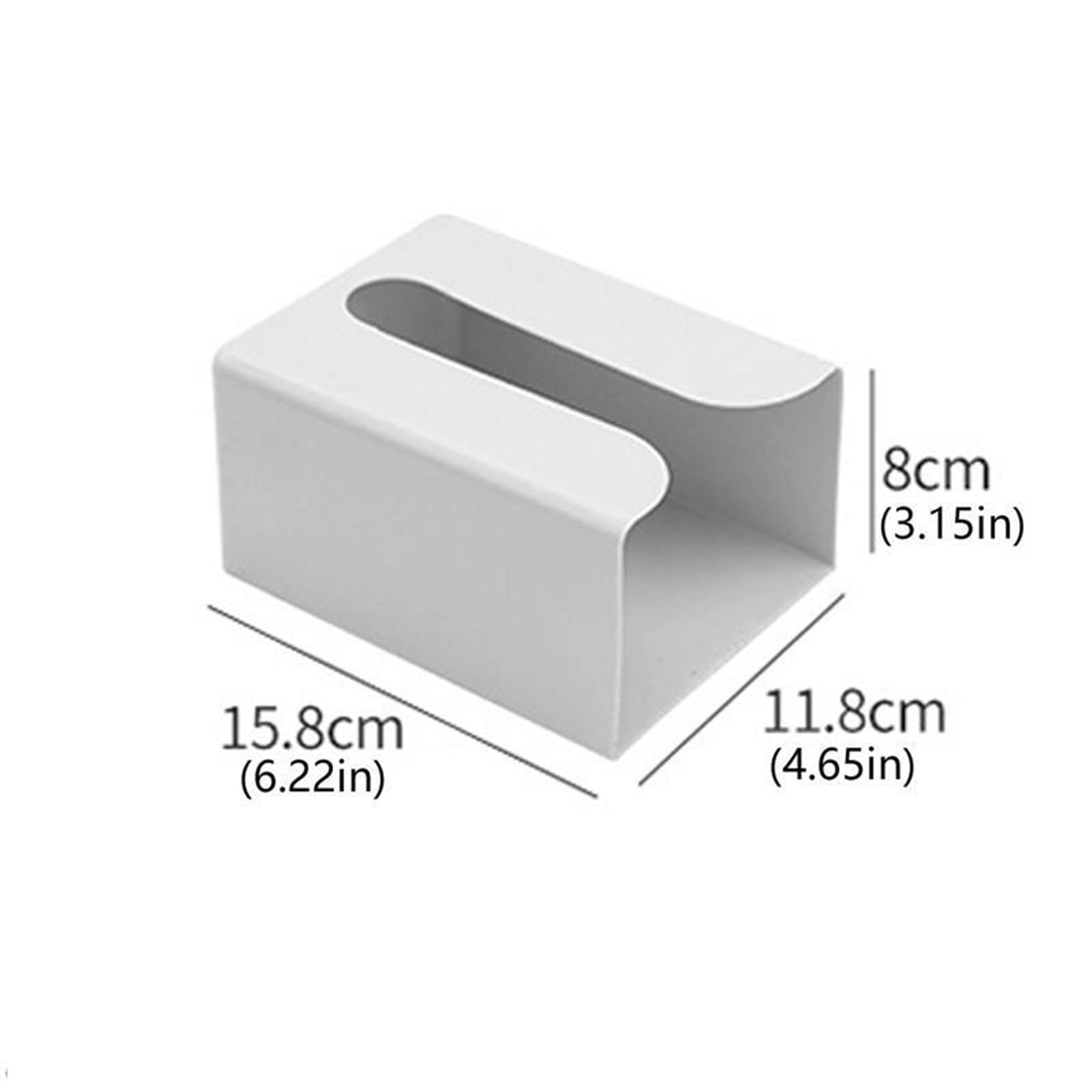 Caja de pañuelos montada en la pared, soporte para toallas de papel, soporte para servilletas, estante dispensador, estante familiar para ahorrar espacio (gris)
