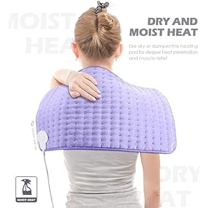 Heating Pad for Back Pain Cramps Relief - Electric Heating Pad for Neck/Shoulder/Muscle Pain - 6 Heat Settings, Auto Off, Moist Heat Options, Machine Washable, Christmas Gifts for Women,Mom,Sister -XL Heating Pad for Back Pain Cramps Relief Electric Heating Pad for NeckShoulderMuscle Pain 6 Heat Settings Auto Off Moist Heat Options Machine Washable Christmas Gifts for WomenMomSister XL