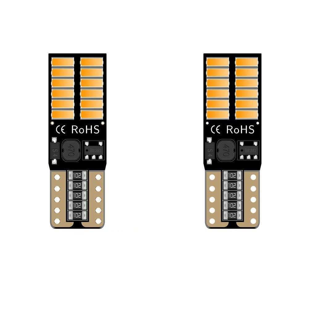 CLOUDSALE T10 24 Led Smd Chip Terminal In Canbus error free Amber (Pack Of 2)-image-29