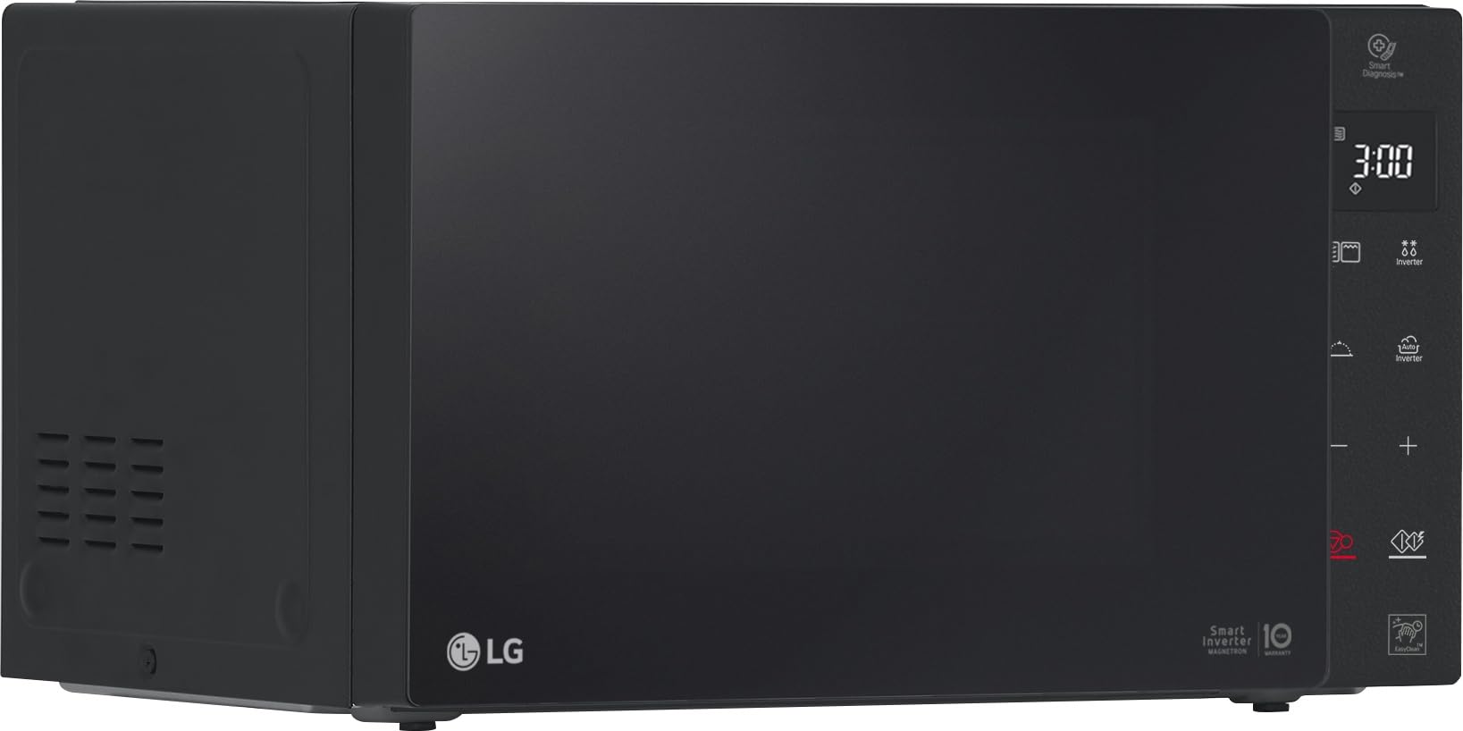 LG MH6535GDS Mikrowelle mit Grill (25 L, 1.000 W) mit Smart Inverter, Quarzgrill, Infrared Heating, EasyClean, Schwarz