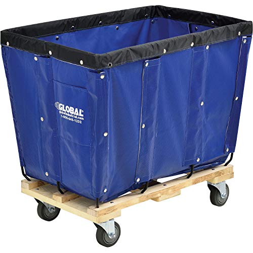 Carretilla azul con 4 ruedas de 34 x 22 x 30.5 pulgadas miniatura 1