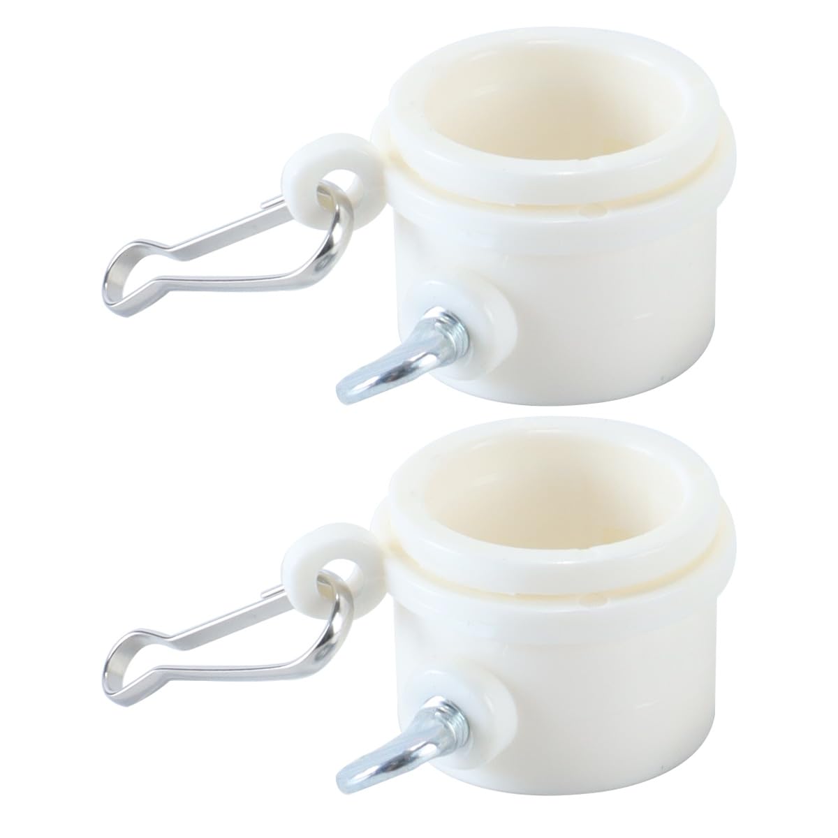 DUZEPA 2Pcs 1Inch 360° Rotating Flag Pole Ring Clip Adjustable Stainless Steel Flagpole Mounting Ring Clamp for Grommet Flags