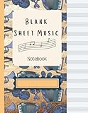 Blank Sheet Music Notebook: Purple Accordion Cover