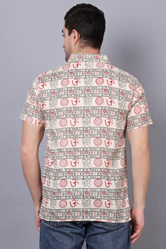 Image of Axolotl Premium Om Mantra Cotton Blend Men Short Kurta