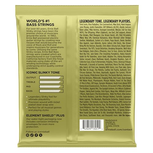 Image of Ernie Ball Mammoth Slinky Nickel Wound 5-String Electric Bass Strings 55-145 Gauge (P02823)