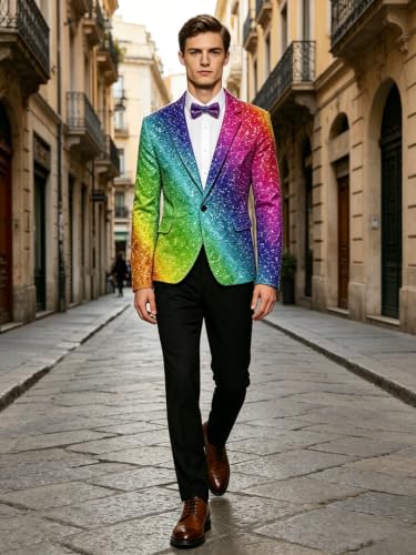 Blazer espace galaxie pour homme veste de costume imprimé rose noir smoking de bal élégant