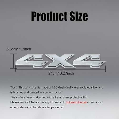 Miniatura 2 de Calcomanía 3D para emblemas exteriores de automóvil, calcomanía de emblema de 4 x 4, calcomanía de insignia de guardabarros 3D, calcomanía de placa