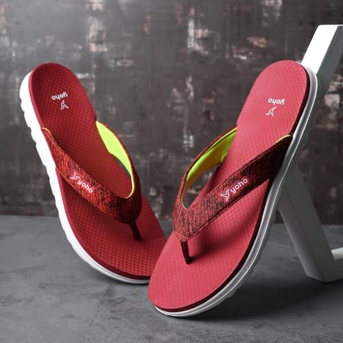 Image of YOHO Fauna 002 V-Strap Slippers for Women | Lightweight EVA Comfort | Platform Sole | Breathable Fabric Upper | Shock Absorption | Water-Resistant | Easy to Style