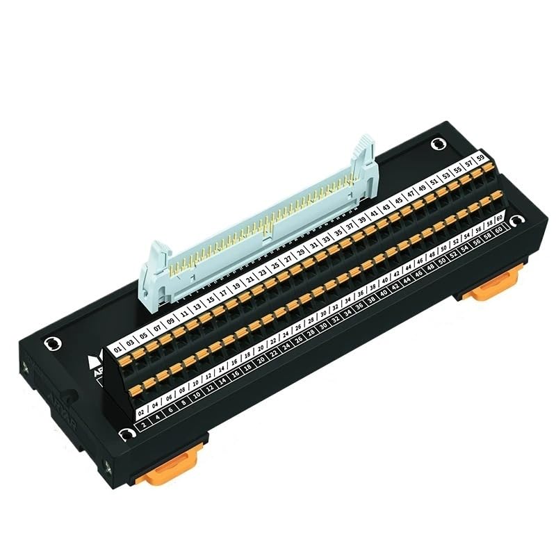 Blok zacisków PLC 2,54 mm podwójny moduł interfejsu męskiego IDC64 Board Interfejs do montażu na szynie DIN.(HL-IDC64-FF-1M)