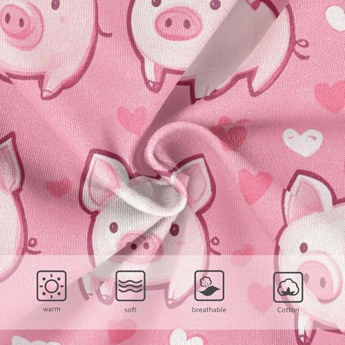 Wusikd Piggy Pink Girls' Underwear Cotton Pink Girls Briefs Soft Toddler Underwear 2T3