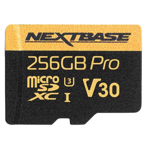 Nextbase 256GB U3 Micro SD Card - Includes Micro SD-to-SD Adapter - Ultra High Speed Memory Card Compatible with Nextbase Dash Cam 522GW and 622GW - Dash Camera Accessories