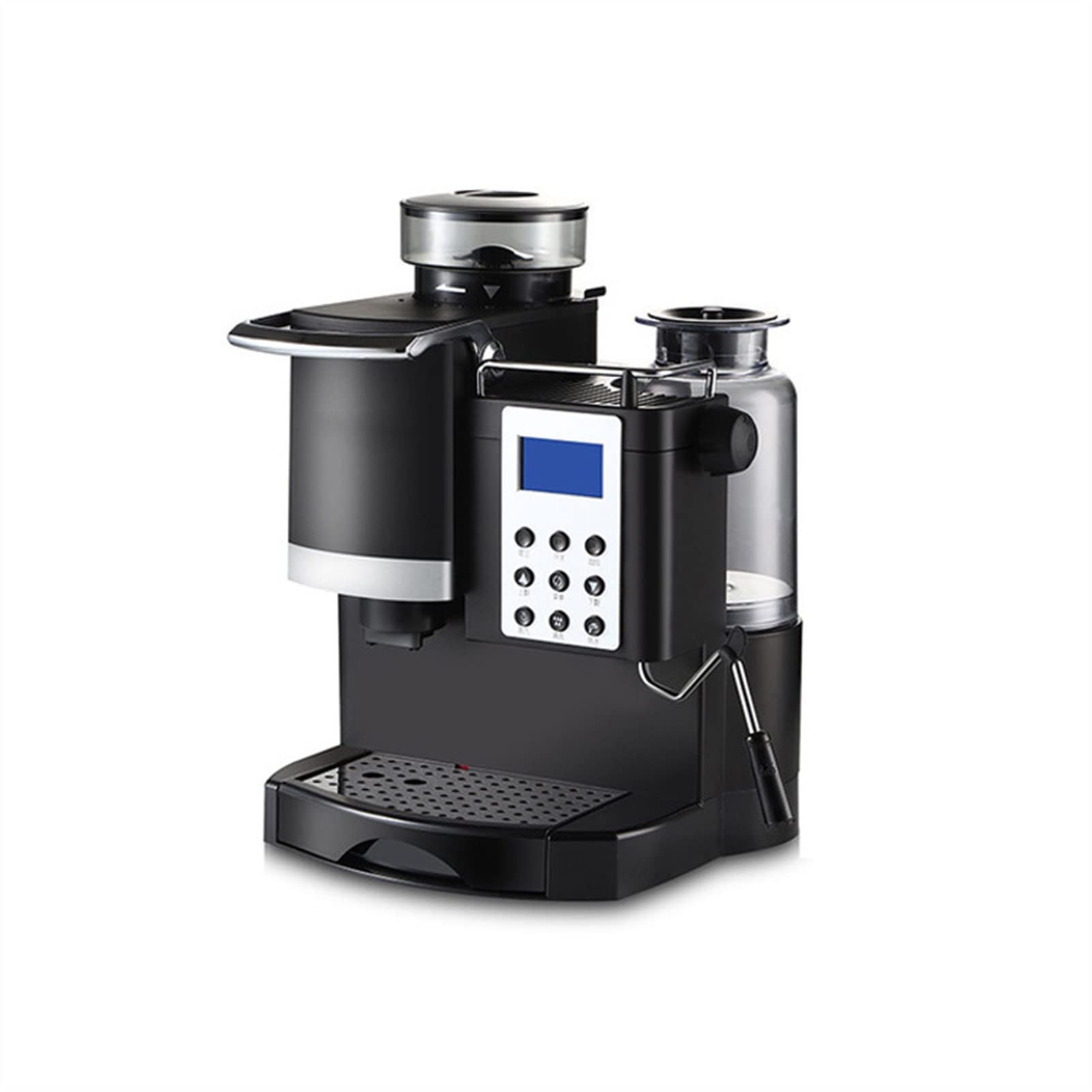Home Automatic Coffee Machine Grinding Pump Brewing One-Piece Latte Italian Amen Steam Milk Frother