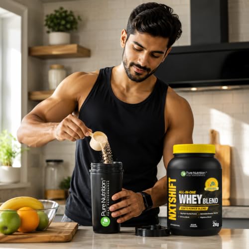 Image of Pure Nutrition CSK Athlete Fuel Sipper Bottle 700ml | Shaker for Gym Bottle | Protein Shaker Bottle | 100% Leakproof, BPA Free, Durable Gym Shaker | BPA-Free Sports Bottle | Black