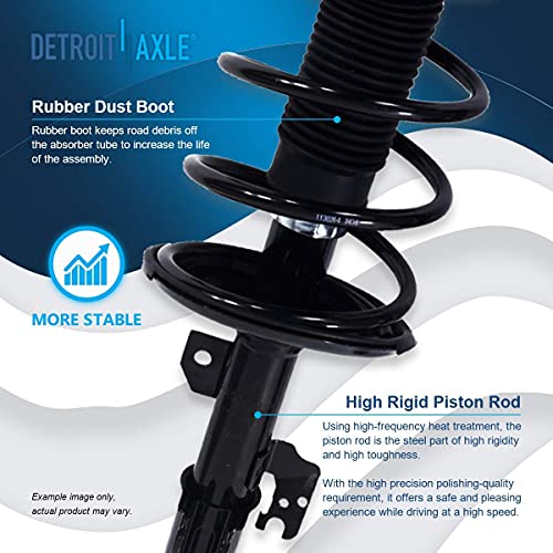 Image of Detroit Axle - 2 Front Struts for 2002 2003 Toyota Camry Lexus ES300 Complete Struts with Coil Spring Replacement Suspension Quick Install Ready Strut Shocks Assembly