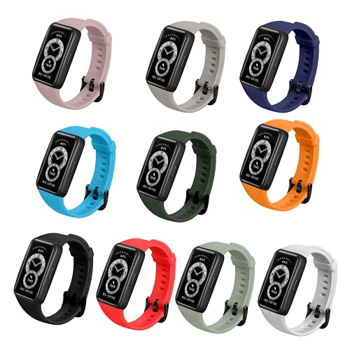 Pulseira para relógio compatível com HUA_WEI Sports Band 6 Strap, pulseira de reposição de silicone