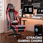 GTRACING Gaming Chair with Footrest, High Back Computer Chair Ergonomic Game Desk Chair Racing Executive Adjustable Swivel Rocker with Headrest and Lumbar Support - Image 3