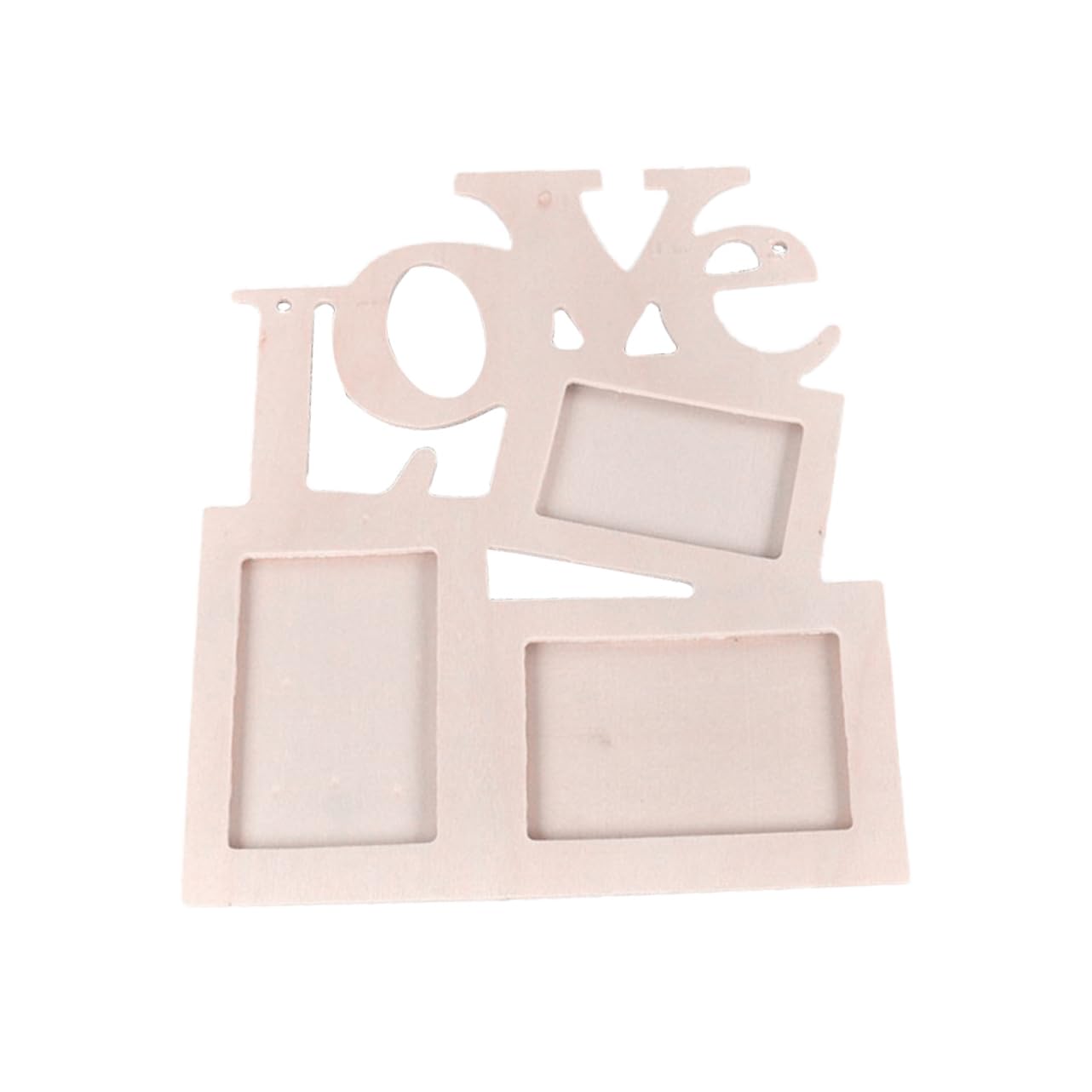 ORFOFE 3pcs Hollow Photo Frame Lip Gloss Picture Frames Wooden Photo Frame Love Letter Photo Frame Wooden Frame Vintage Retro Photo Frames Vertical Wooden Picture Frame Chic Bamboo
