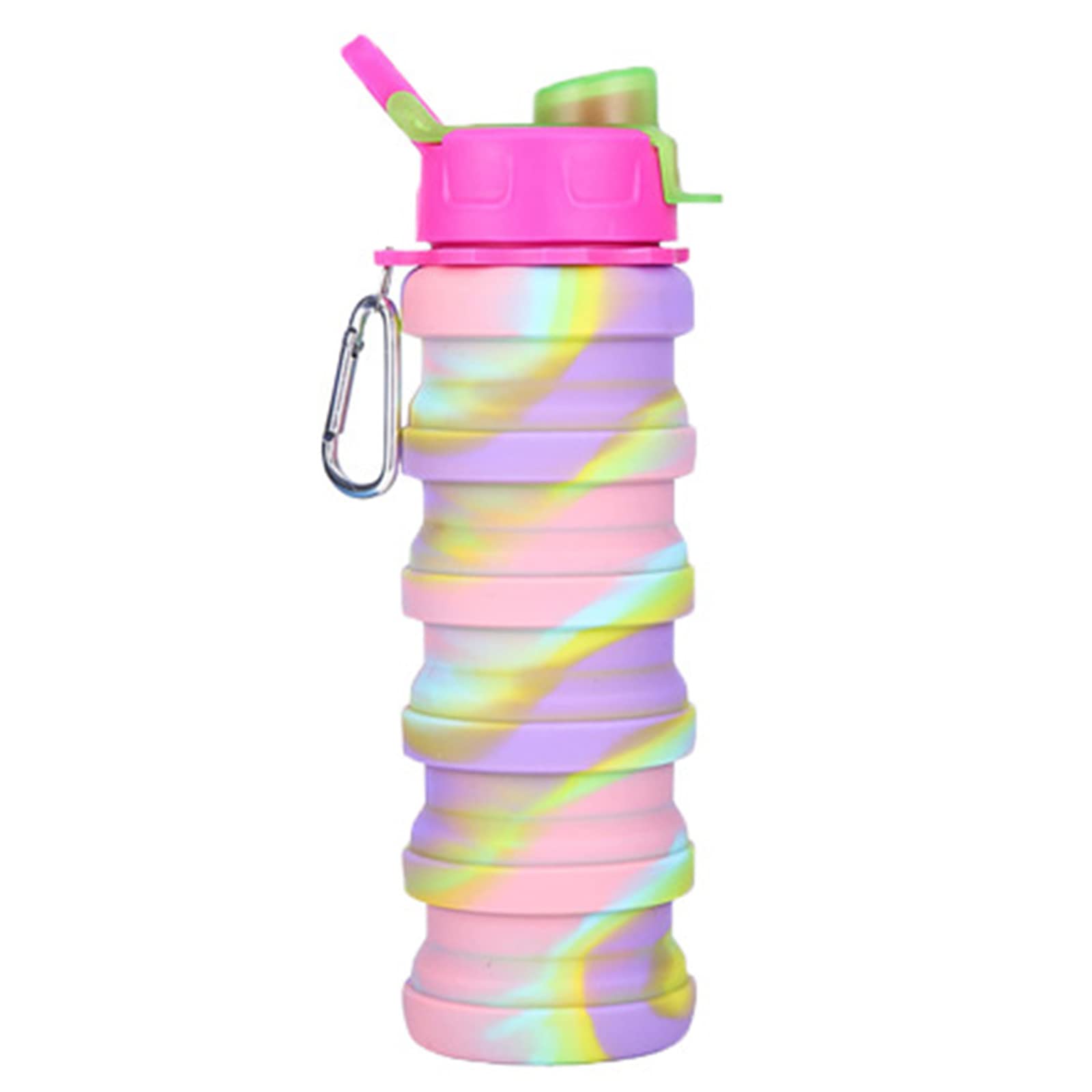 Elnwnnkc Silicone Folding Cup Creative Retractable Cup Telescopic Mug Water Folding Mug Drinkware 4 Styles Travel with Lid
