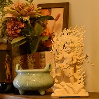 Amazon｜木彫り仏像 【烏枢沙摩明王（うすさまみょうおう