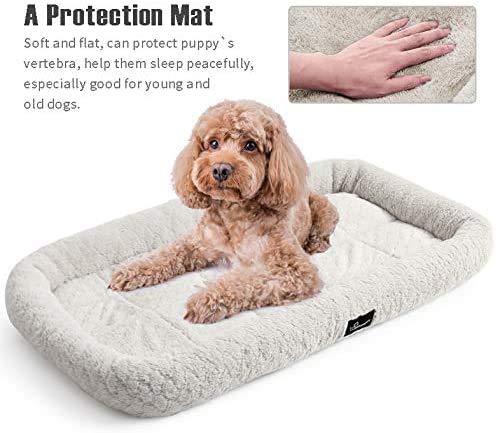 Image of PAWSOME Bolster Pet Bed | Dog Beds Ideal for Metal Dog Crates | Machine Wash & Dry (M)