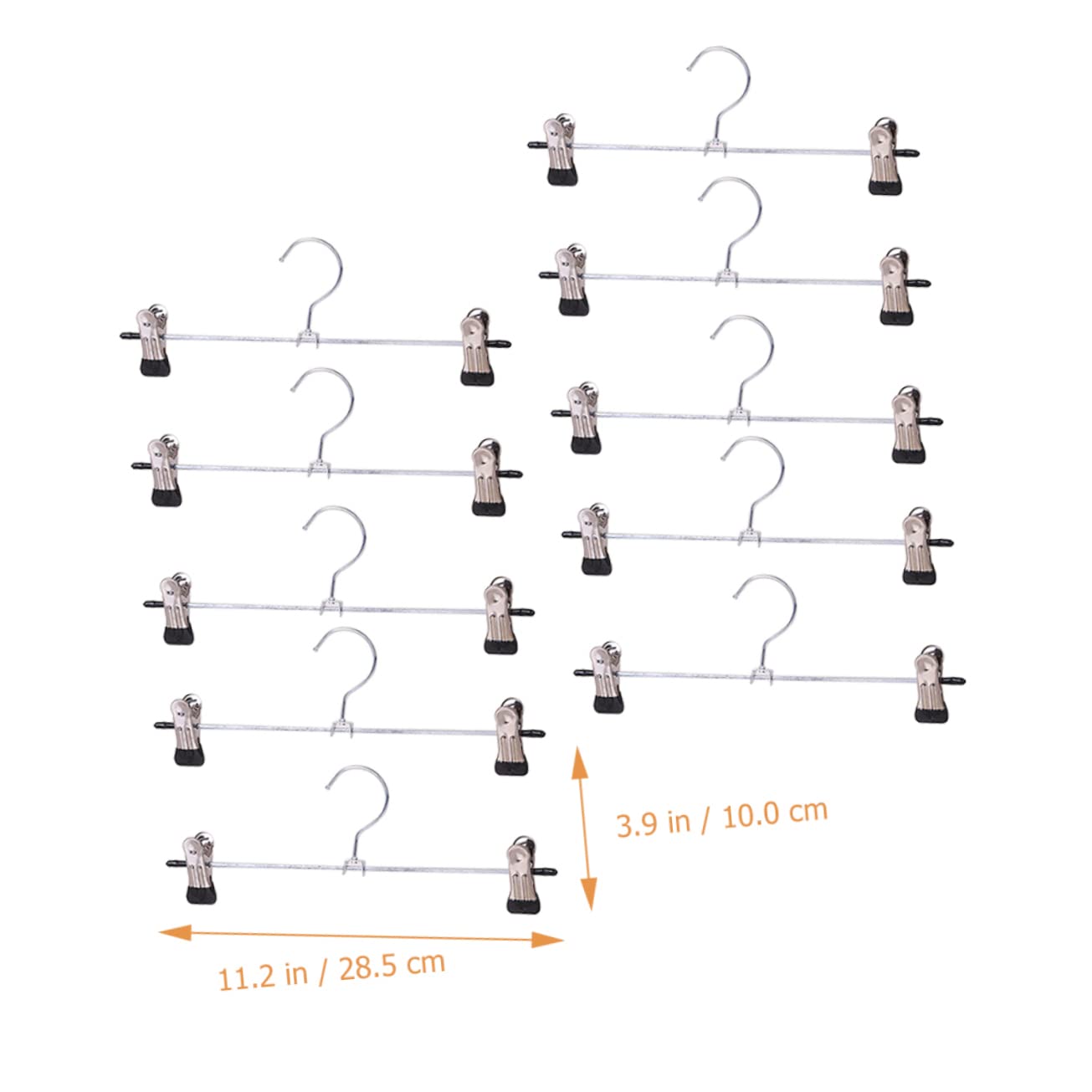 Vaguelly 20Pcs Adjustable Clip Hangers Non Slip Pants Hangers for Trousers Jeans Skirts Clothes Organizer for Space Saving Wardrobe Storage