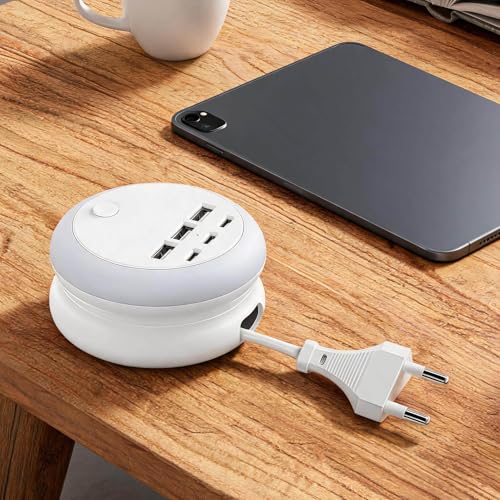 Estación de carga USB retráctil y ajustable con bloque multiport para optimizar tu espacio de estudio 2