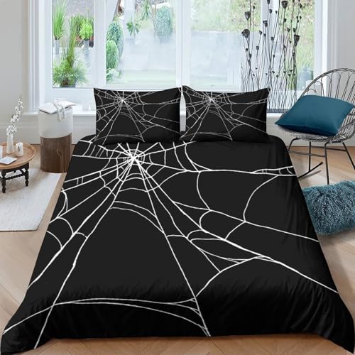 Housse de couette motif toile d'araignée super douce pour protéger la peau sensible