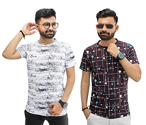 Image of Multicolor Casual T-Shirt for Men (Pack of 2)
