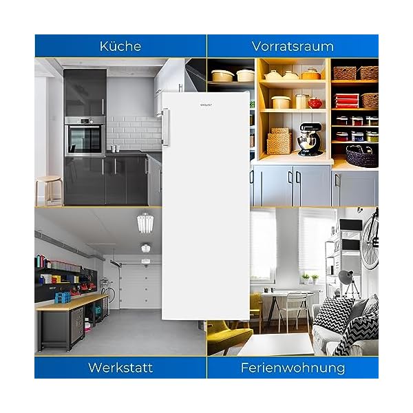 Exquisit Gefrierschrank GS5231-NF-H-040D weiss | Gefrierschrank NoFrost 161 L Volumen | Tiefkühlschrank 3 Schubladen | Gefrierschrank Gross Schnellgefrieren – Bild 6