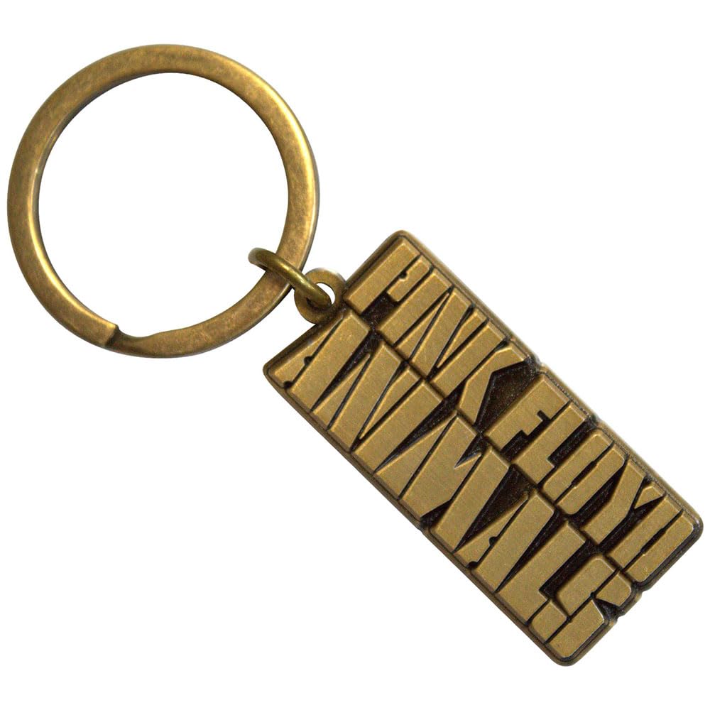 Rock Off officially licensed products Pink Floyd Animals Gold Text Logo Keychain Keychain One Size