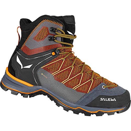Image of Salewa Men's Ms MTN Trainer Lite Mid GTX Trekking & Hiking Boots, Black Out Carrot, 7.5