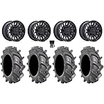 Bundle-9-Items-MSA-Clubber-14-Wheels-Black-28-BKT-AT-171-Tires-4x137-Bolt-Pattern-12mmx15-Lug-Kit