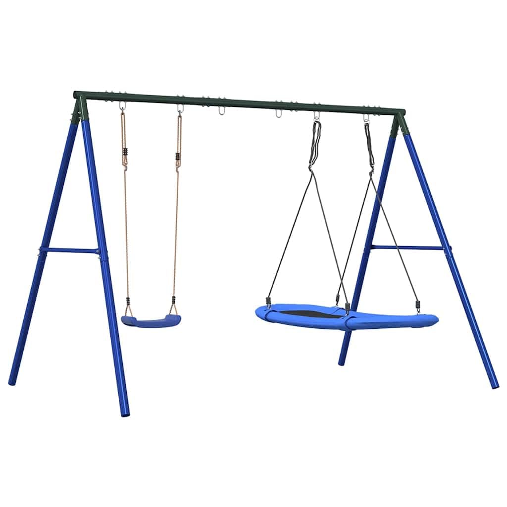 Schaukel-Set mit Schaukelsitz und Nestschaukel, Schaukelgestell, Schaukel Outdoor Mit Gestell, Doppelschaukel, Gartenschaukel, Draußen Schaukeln - 3283597