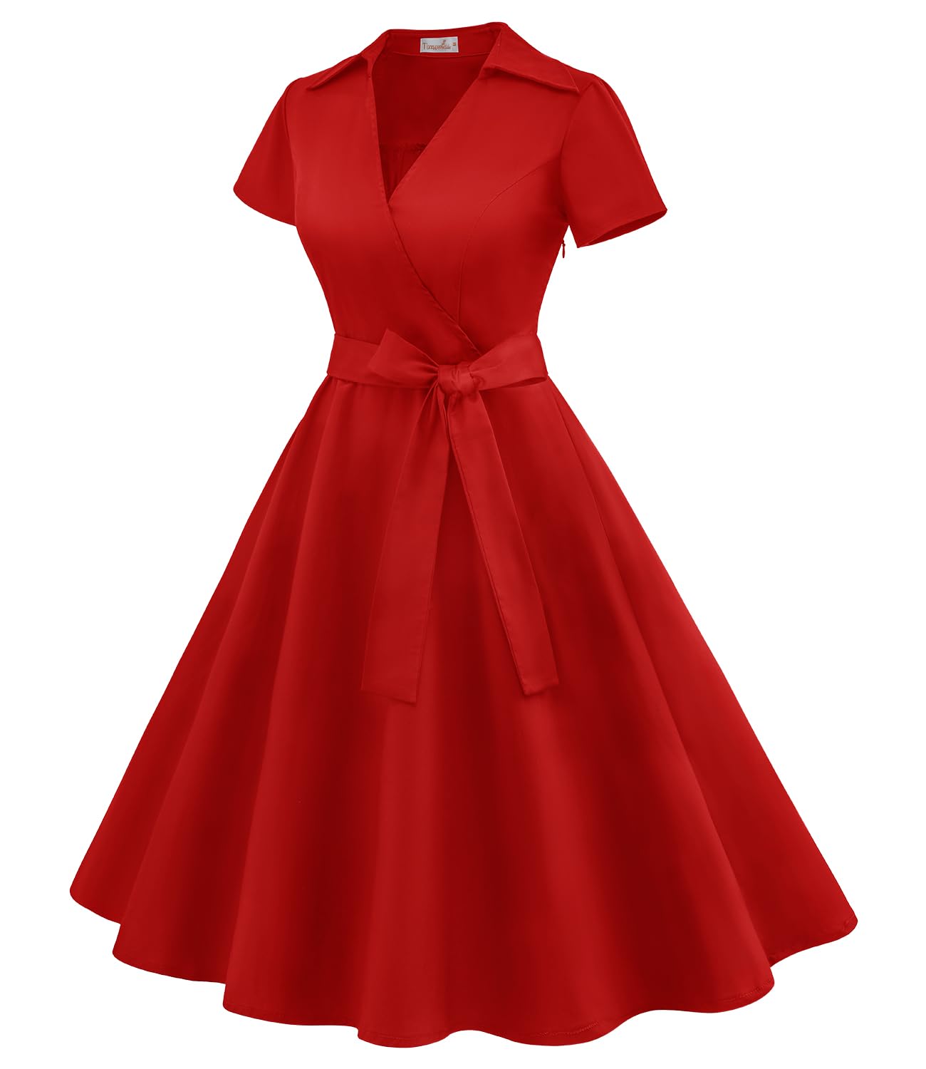 Gonna Vintage Anni 50 60 Audrey Hepburn Vestiti da Cocktail da Donna Elegante di Cotone Manica Corta