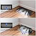 2-in-1 Walkable Floor Vent Deflector & Floor Vent Covers - 4x10 Inch,Tool-Free Install for Adjustable Airflow, Black Air Vent Cover (2-Pack) for Home & Office