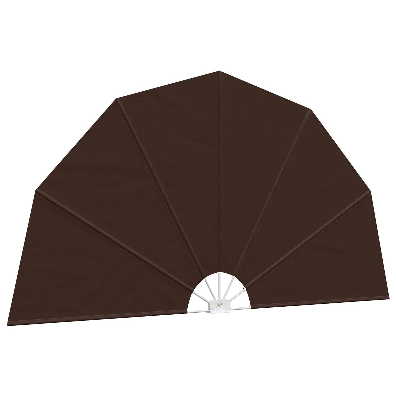 vidaXL Balcony Privacy Screen Diameter 320 cm Polyester Brown