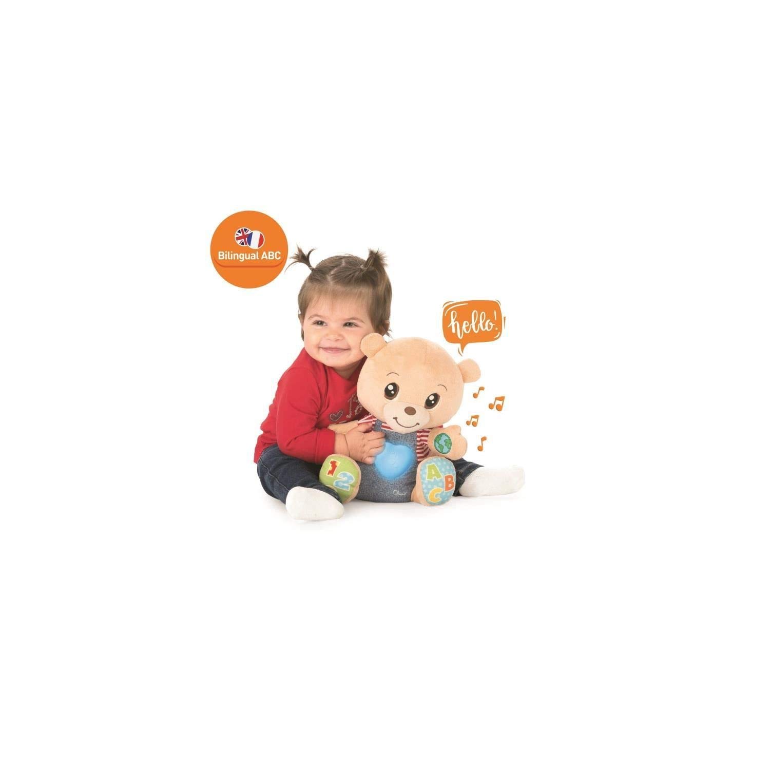 Osito Interactivo Teddy De Chicco Bilingüe (Español/Inglés), Enseña  Números, Letras Y Animales, Para 6-36 Meses