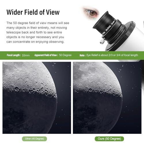 Ocular Plossl 10mm de 1.25 pulgadas con 4 elementos para telescopios astronómicos 3