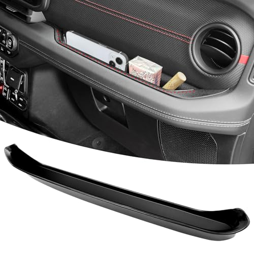 OUSUWO Grab Bar Tray Organizer Compatible with 2018-2023 Jeep Wangler JL JLU 4XE Rubicon Sahara & Gladiator JT Accessories, Passenger Side Grab Handle Storage Box, Interior GrabTray Accessories