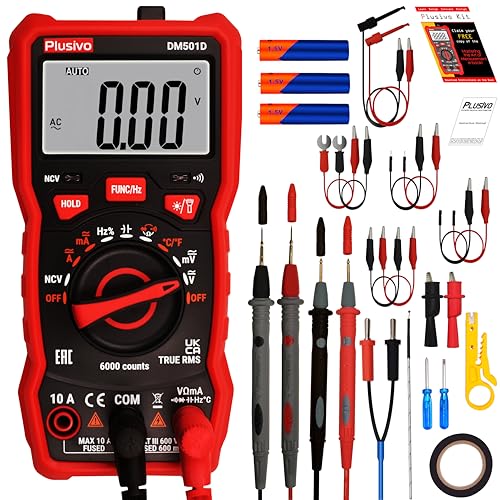 6000‑Count Digital Multimeter with Auto‑Ranging AC/DC Ohm Diode Test