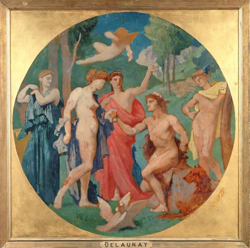 Prints Toile Peinture Murale le Jugement de Paris Jules Elie Delaunay Décoration Salon 60x90cm