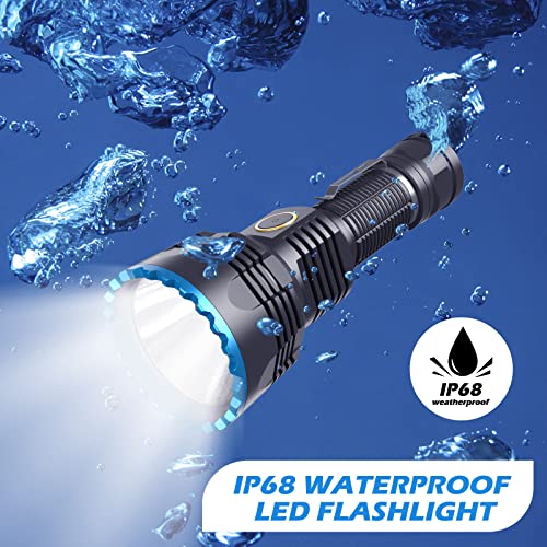 Ultrafire X3 Pro 4000 Lumens Tactical Flashlight Rechargeable Led Flashlight, 700 Meters Super Bright Floodlight, 40W High Power Handheld Flash Light, 7 Modes, Usb-C, Ip68 Waterproof #TOP5