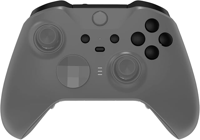 eXtremeRate Black Replacement Buttons for Xbox One Elite V2 Controller Model 1797, LB RB LT RT Bumpers Triggers ABXY Start Back Sync Profile Switch Keys for Xbox Elite Series 2 Core Model 1797