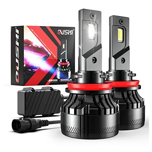 H11 LED-pannlampa, OUSHI 110 W 2 x 1 000 LM extremt ljus 6 500 K Xenon vit hög effekt Canbus felfri H8 H9 LED-strålkastare konverteringssats (paket med 2)