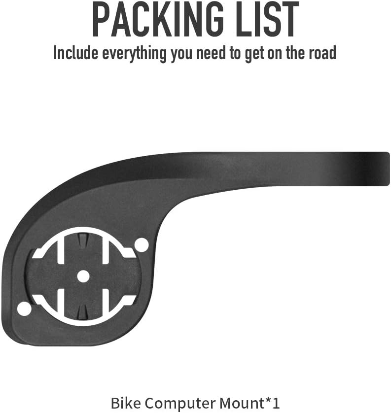 XOSS G/G+ Bike Computer Mount, Compatible for Bike Computer Garmin, Out Front Bike Computer Mount Road Black Plastic-Steel Durable (Gemma)